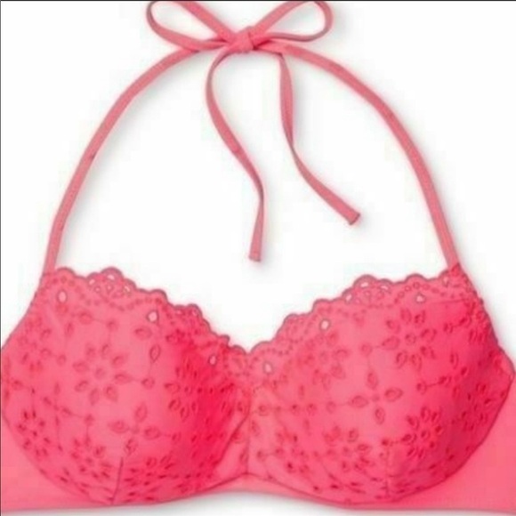 NWT Shade & Shore Eyelet Lace Bikini Top - Picture 2 of 11